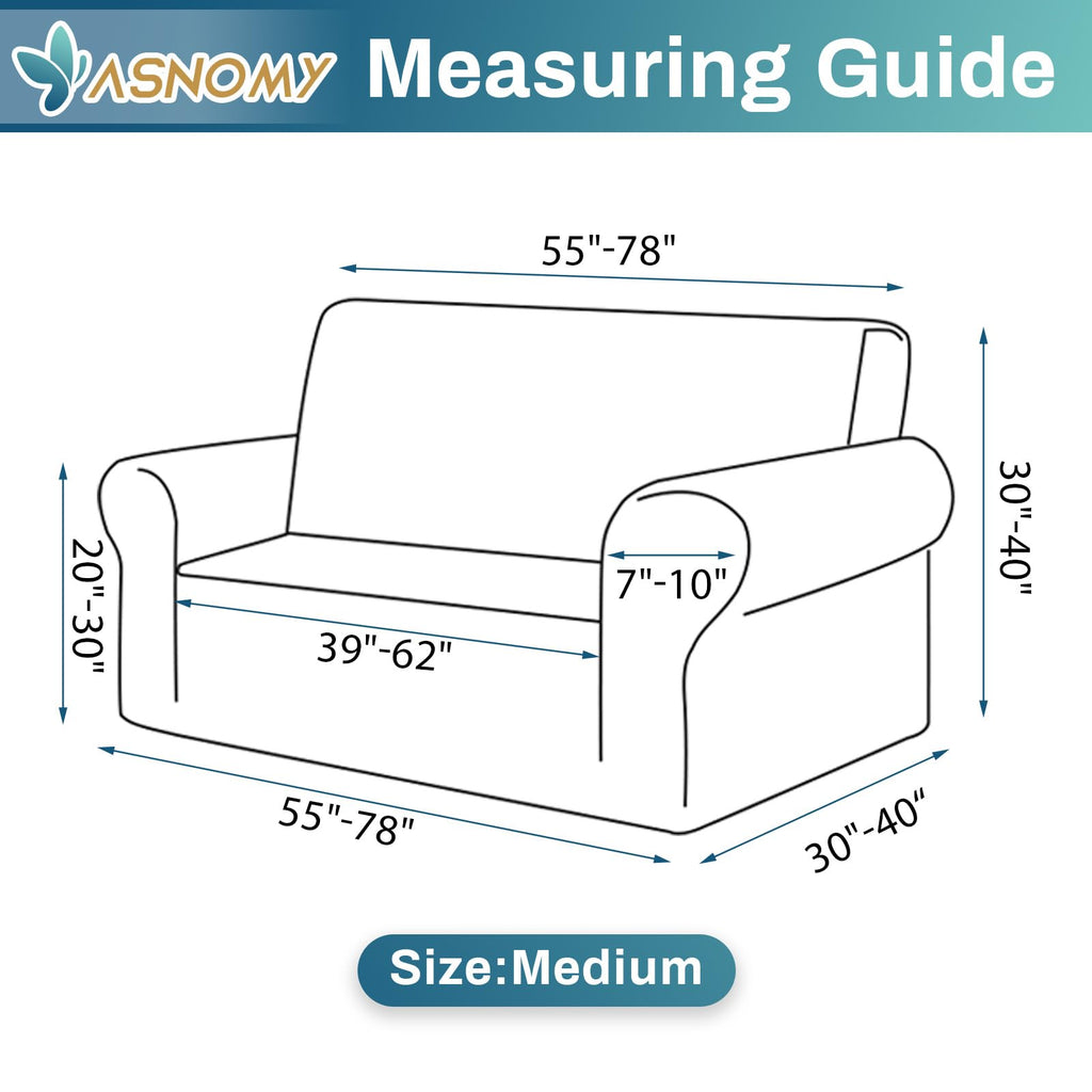 Stretch Couch Covers Washable, loveseat Cover Slipcovers, Golden