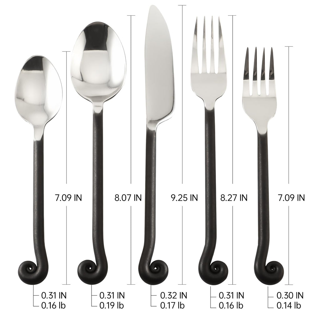Silverware Set Musical Note Handle 40-Piece 18/10 Stainless Steel for 8
