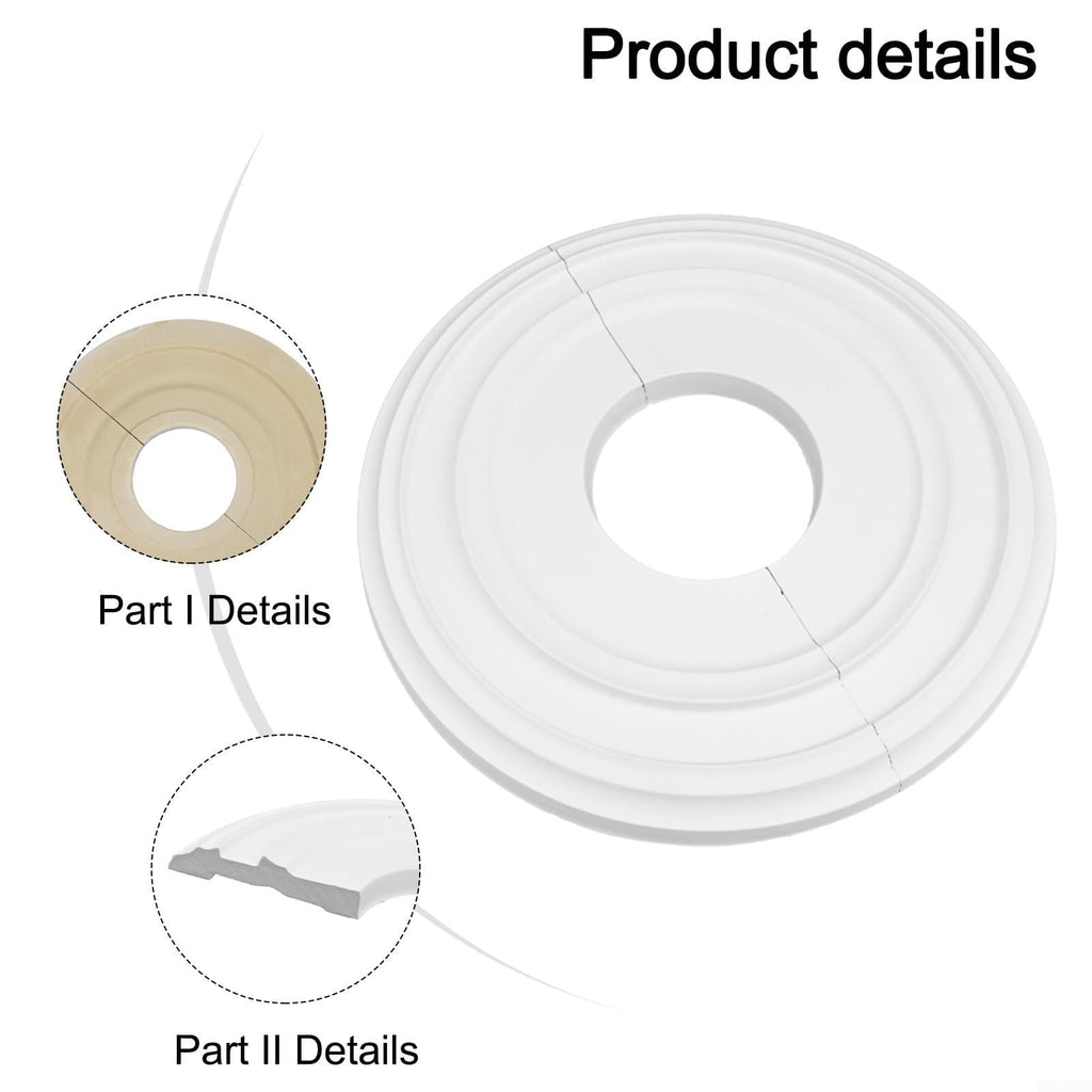 12 Inch Round Ceiling Medallion PU Decorative Cover for Fan and Light
