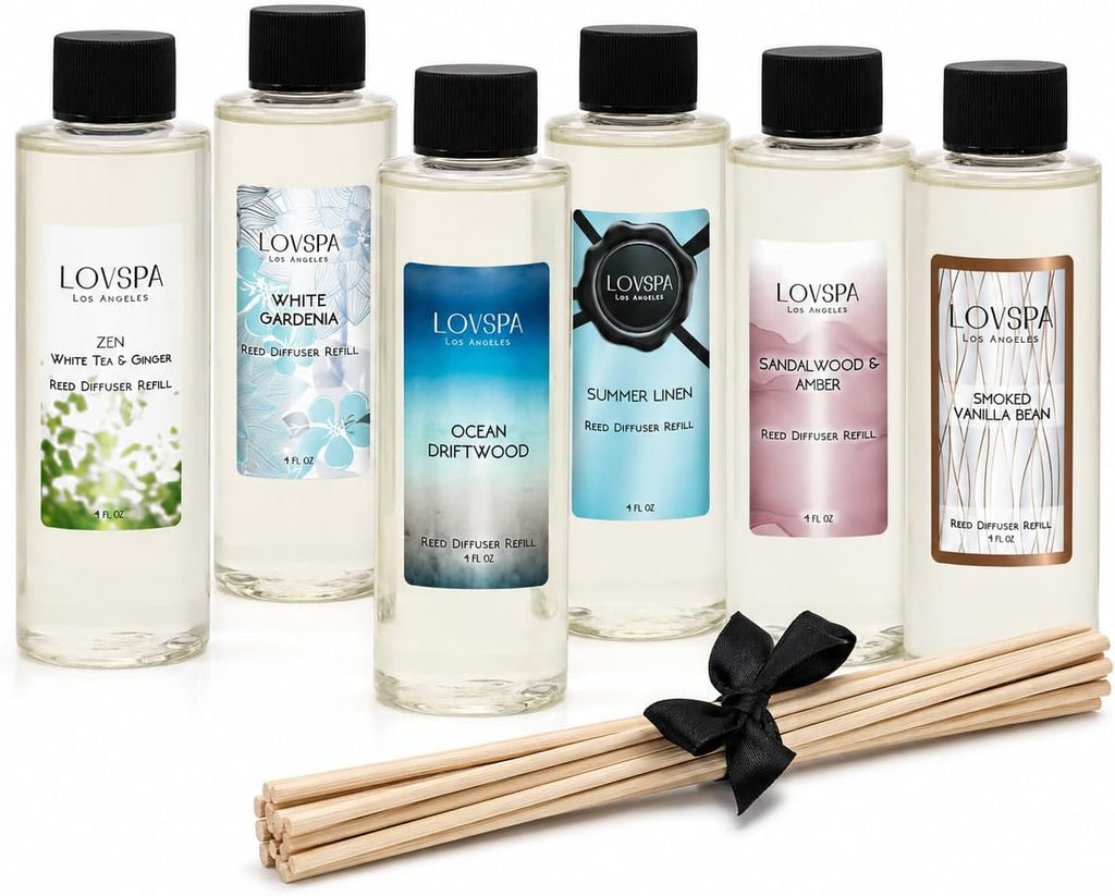Meyer Lemon Diffuser Oil - Luxury Essential Oils for Diffuser Refill & Air Freshener Room Spray - Long-Lasting & - Set of 4