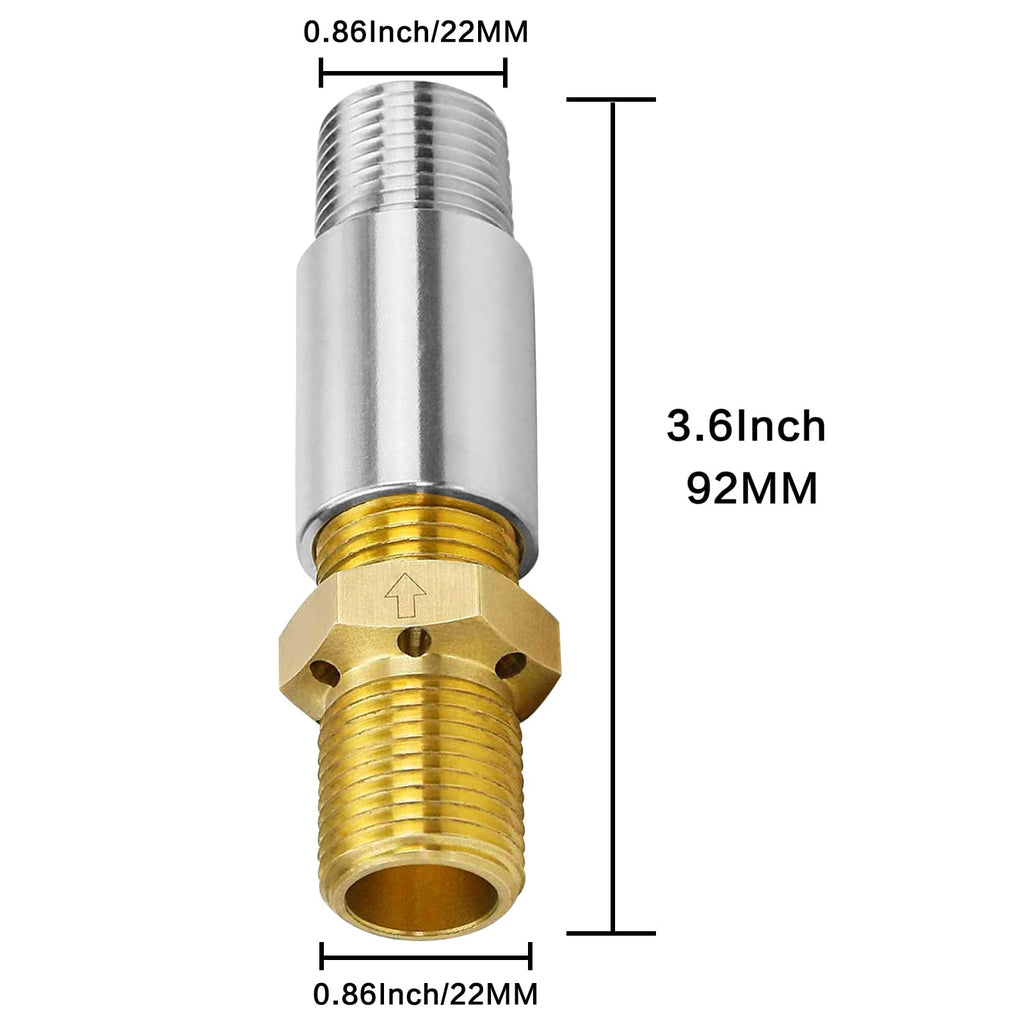 6" Round Fire Pit Burner Ring - 1/2" Air Mixer Valve, 88, 000 BTU, Compatible with Natural Gas & Propane, for Outdoor