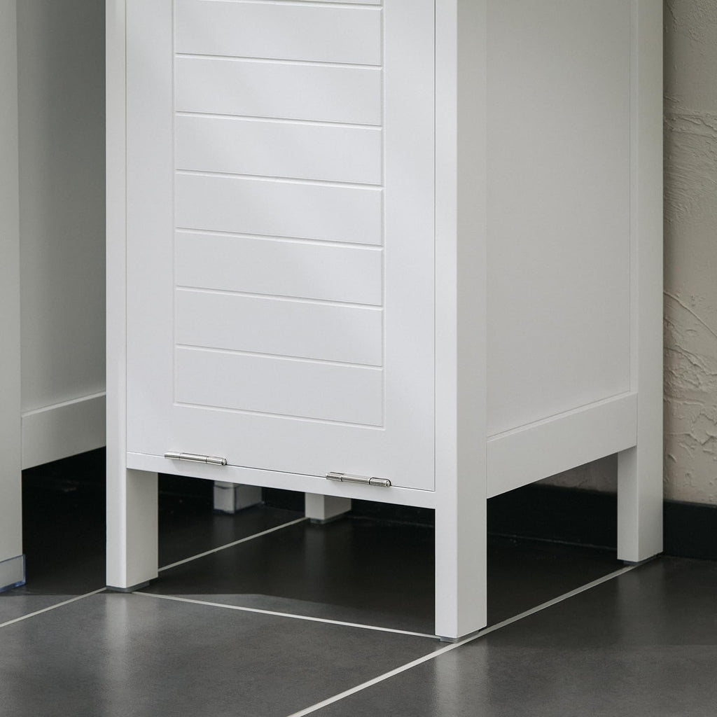 Tilt Out Laundry Hamper Cabinet, 35.4 x 11.8 x 11.8 in, White