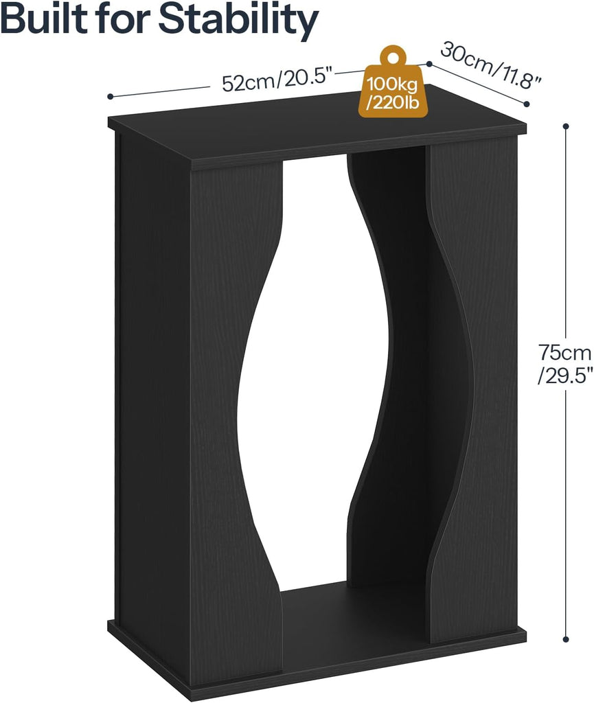 10-Gallon Aquarium Stand, 2-Tier Fish Tank Stand, Modern Black