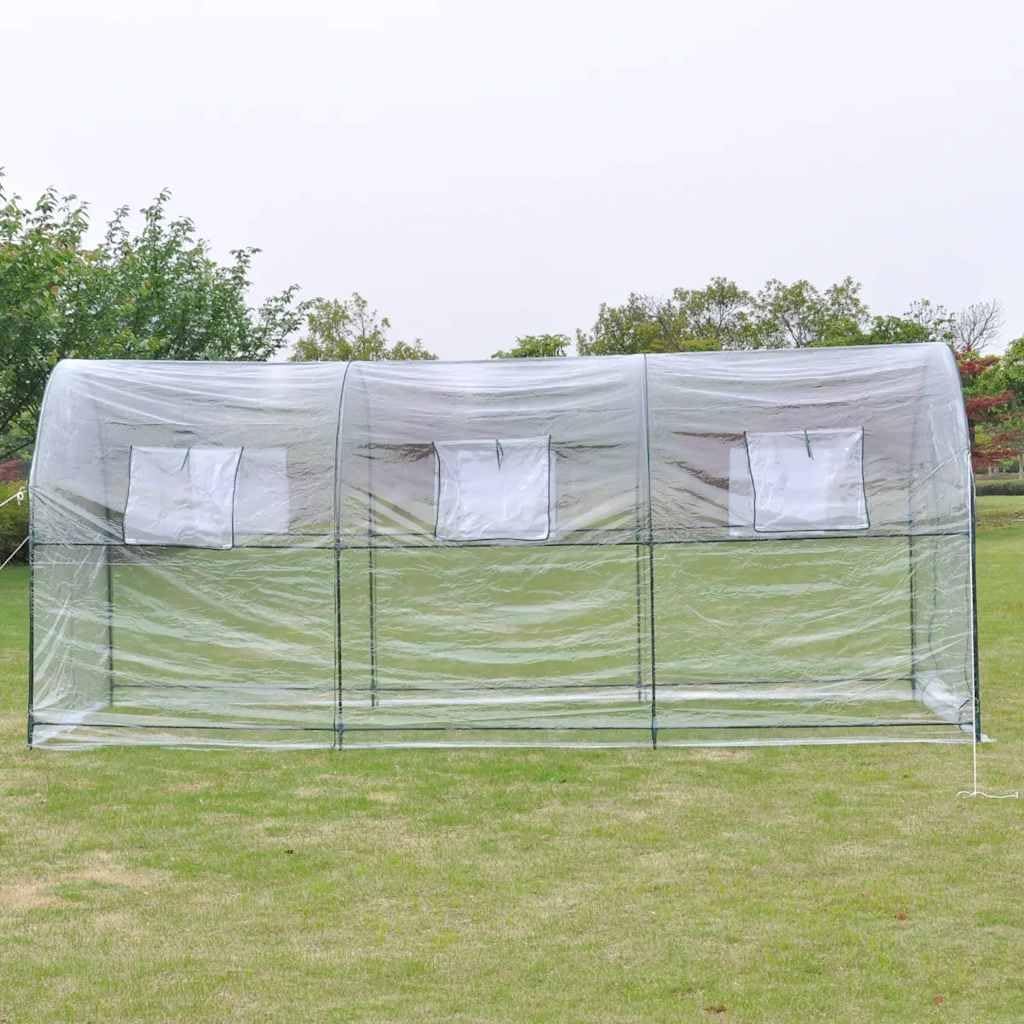 Large Portable Greenhouse 177x75x79 Inch, Walk-in Outdoor Gardening Plant Growing Tent with Heavy Duty Powder-Coated