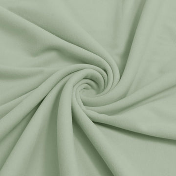 5 Yards Stretch Fleece Fabric with Ribbed Texture, Sage Green
