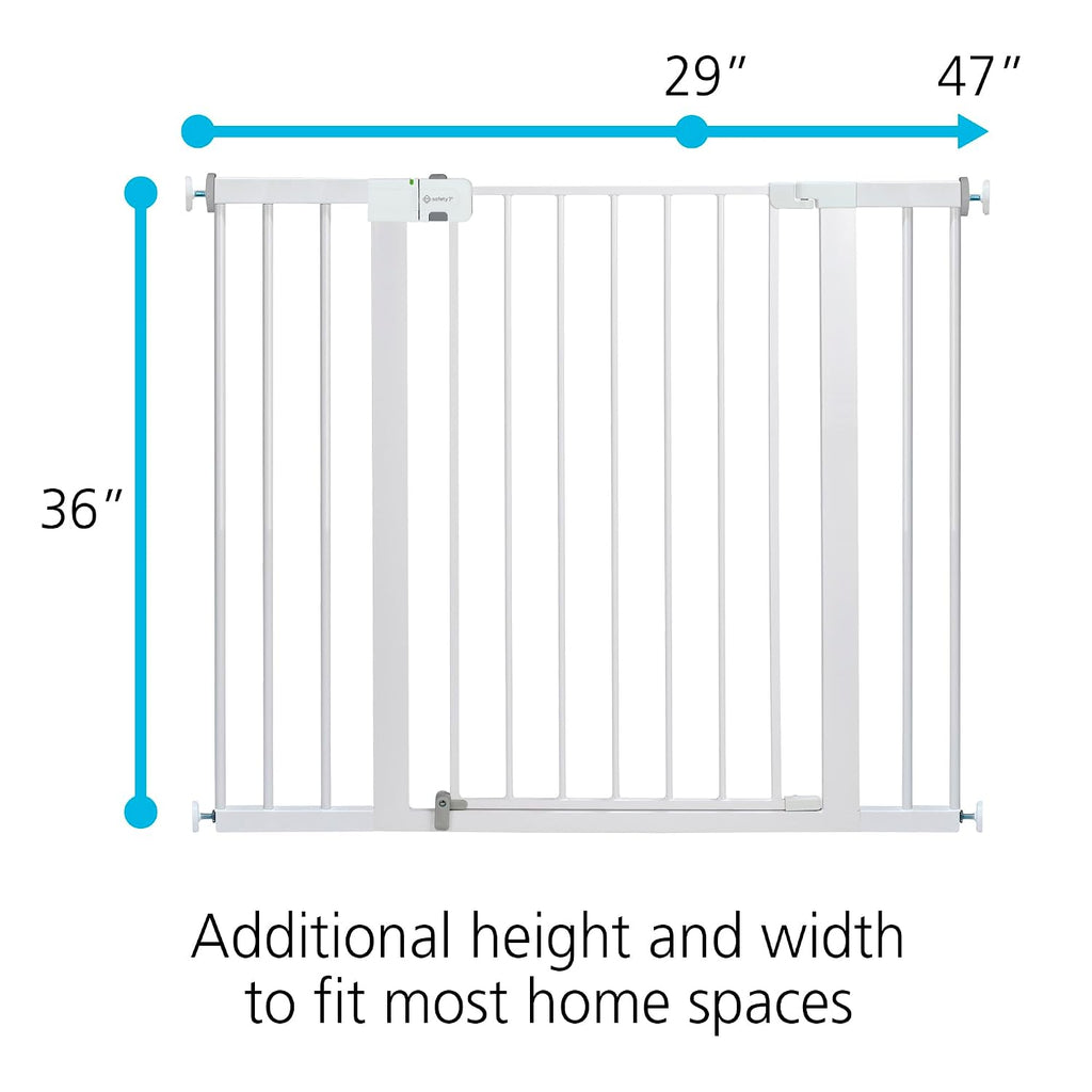 Extra Wide Baby Gate with Door: Premium Child Safety, Extra Tall Gate for Doorways, Dog Gates, Easy Installation, 36"