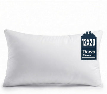 12x20 Throw Pillow Insert Set of 1 - Supportive & Fluffy Down Alternative Pillow Forms for Couch, Sofa & Bed, Indoor