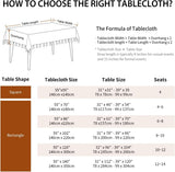 Tablecloths, 55 x 86 Inch Waterproof Table Cloth, Linens Wrinkle Free Anti-Fading, Rustic Table Cove