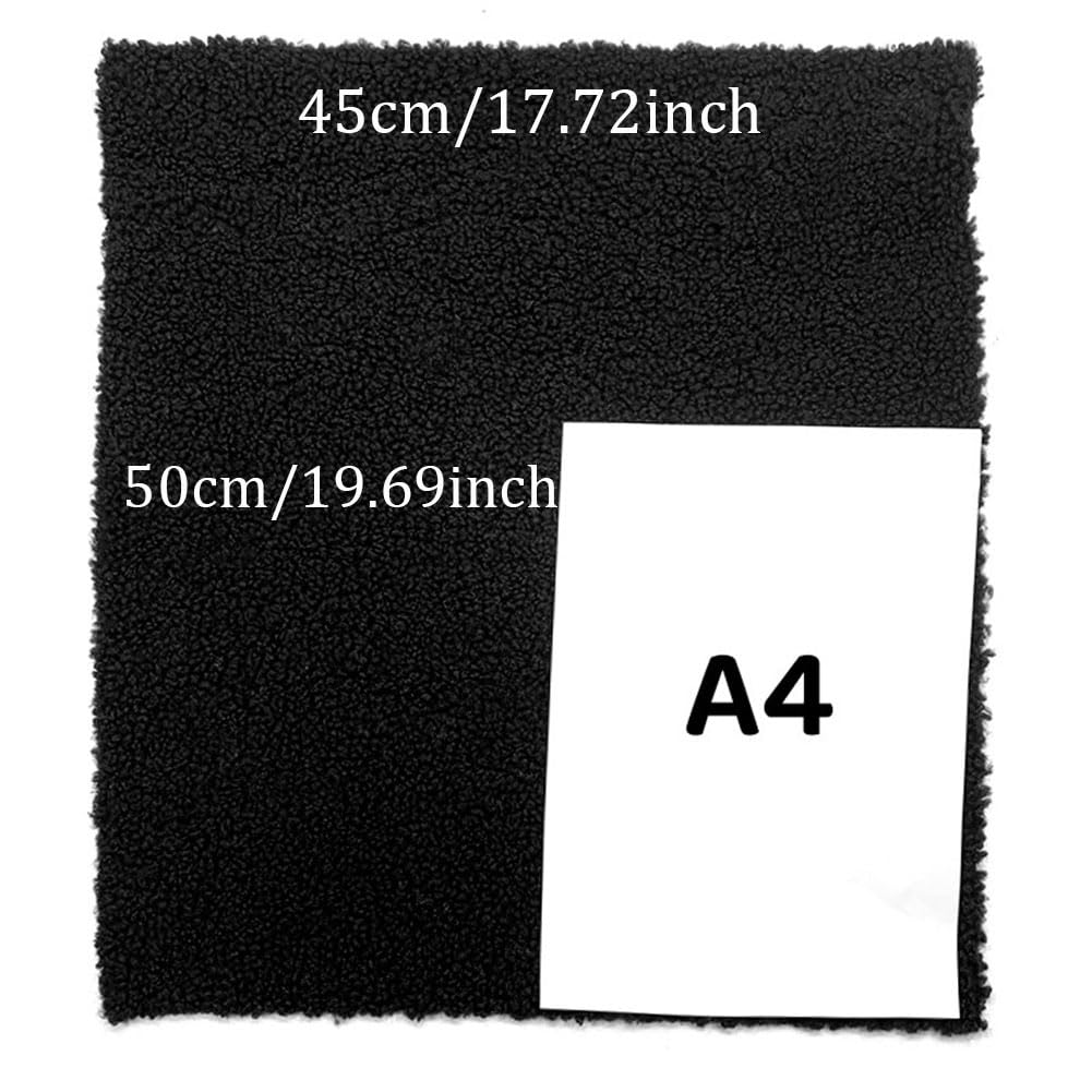 Faux Sheepskin Sherpa Fleece Fabric DIY Material Sewing (Pink, 18x20 in/45x50 cm)