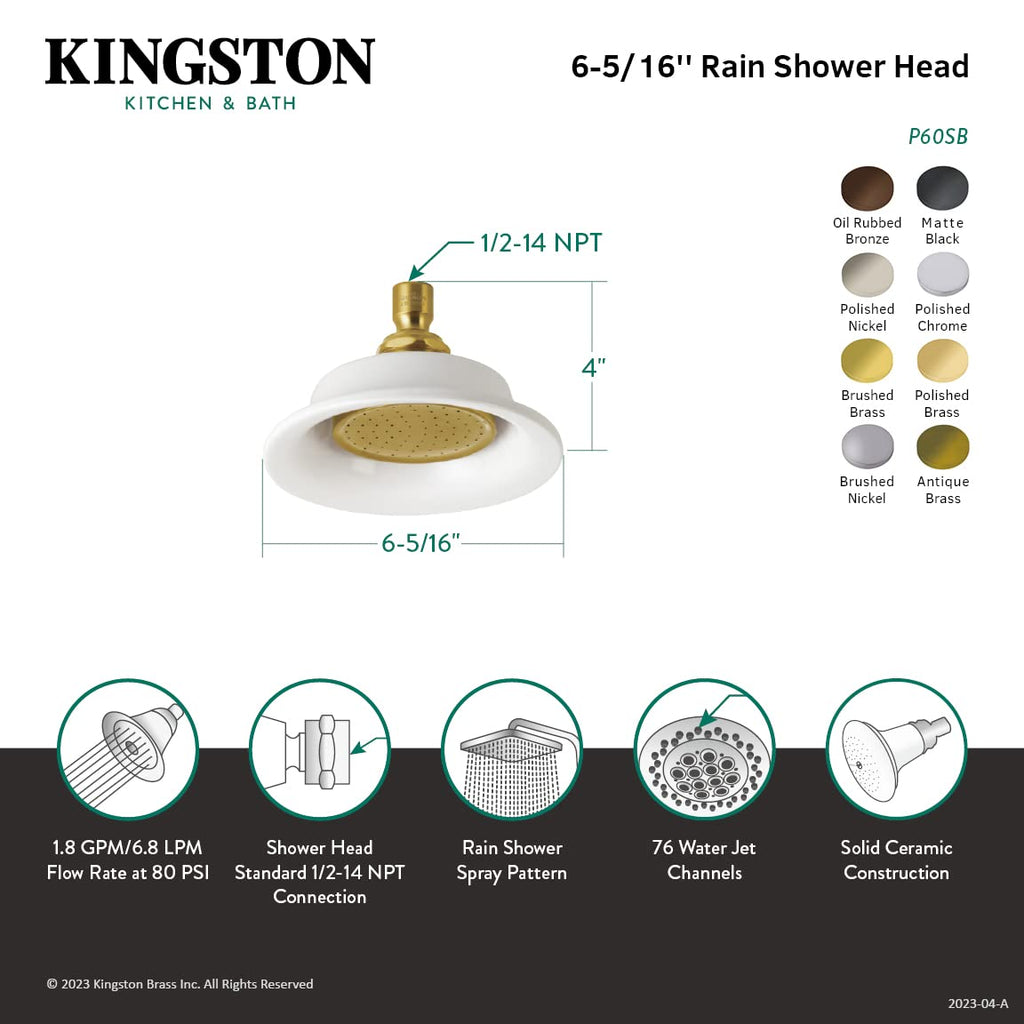 P60ORB Designer Trimscape Victorian Sunflower Shower Head, Oil Rubbed Bronze,6-1/4" , Oil-Rubbed Bronze