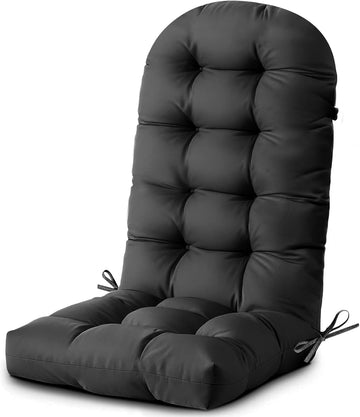 Adirondack Chair Cushion, 49x20x4 Outdoor Chair Cushions, Black | High Back Thick Chair Cushion with PP Cotton &