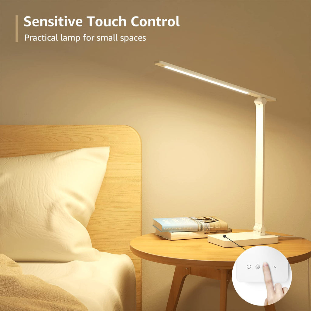 LED Desk Lamp 9.5W 800lm, Metal Desk Light, White