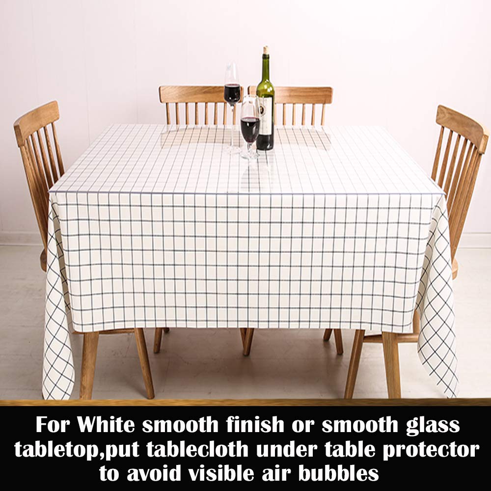 2 Sets 18x24 inch Clear Plastic Table Protector PVC Tablecloth Cover Vinyl Table Cloths Easy Clean Waterproof Heat