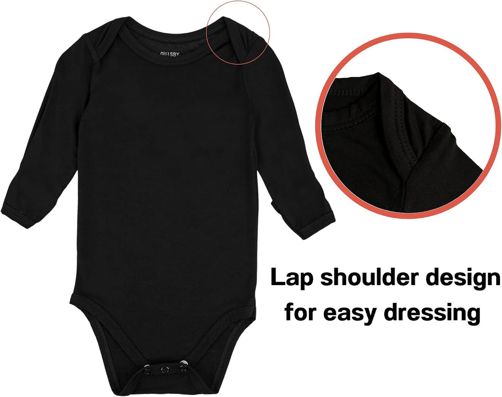 Baby Long Sleeve Bodysuit, Rayon of Bamboo, Pack