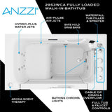 Walk In Tub for Seniors 29 x 52 In Right Drain Wheelchair Accessible Bathtub Dual Therapy 12 Whirlpool Jets 18 Air