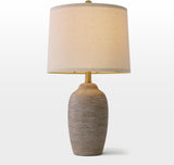 24.5" Handcrafted Ceramic Table Lamp with 5FT Cord