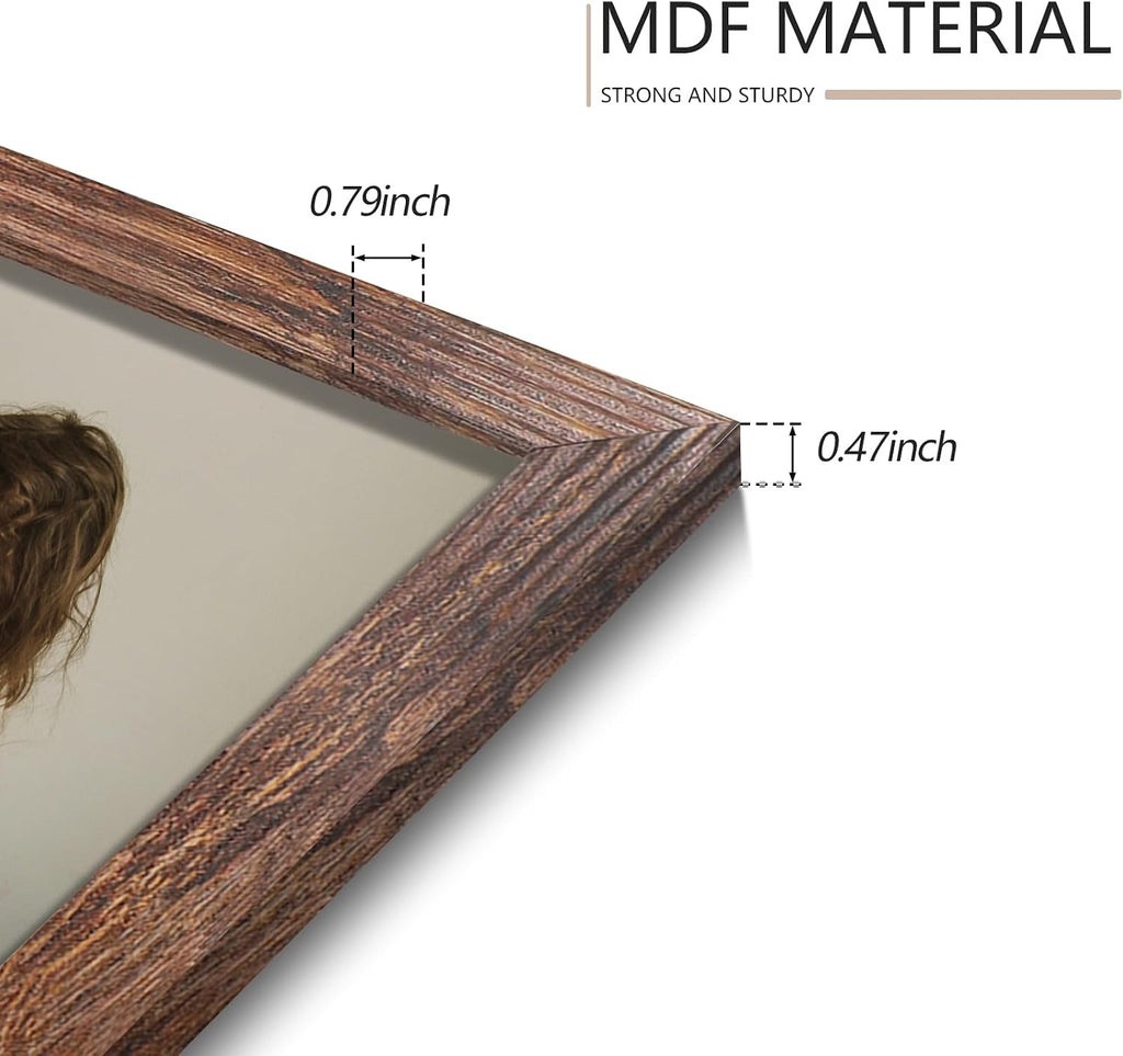 11x14 Picture Frame Set of 9, Photo Gallery Wall Frame Set, Display Pictures 8x10 with Mat or 11 x 14 Without Mat