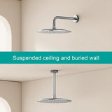All Metal Rain Shower Head - Heavy Duty Stainless Steel, Easy Install, High Water Flow