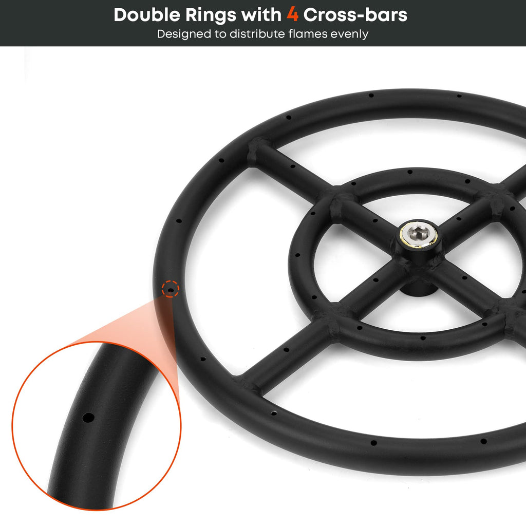 Natural Gas Fire Pit Burner Ring Installation Kit