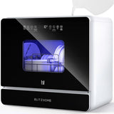 Countertop Portable Mini Dishwasher, 9 Programs,167℉ High-Temp, Hot Air Drying, Air Refresh, 360° 3 