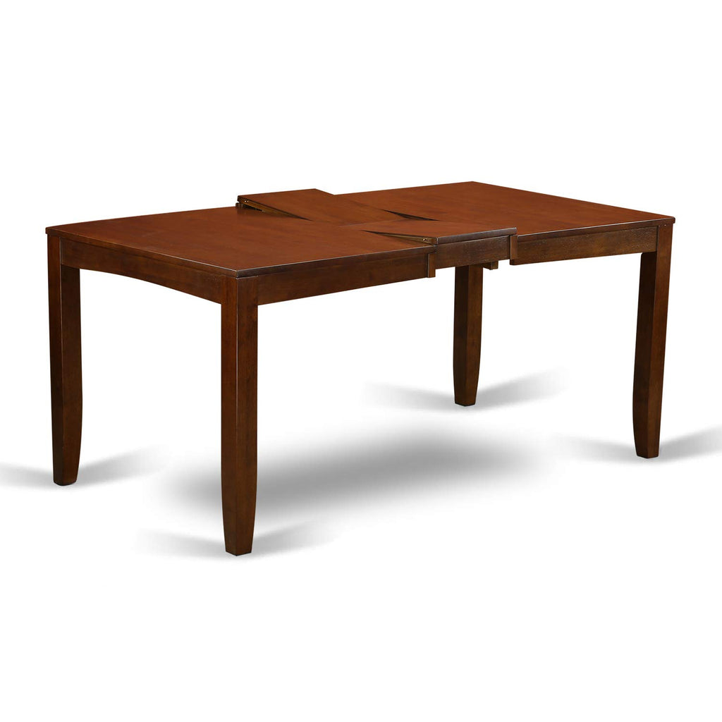 West Furniture 6 Piece Kitchen Table Set Contains a Rectangle Dining Table with Butterfly Leaf and 4