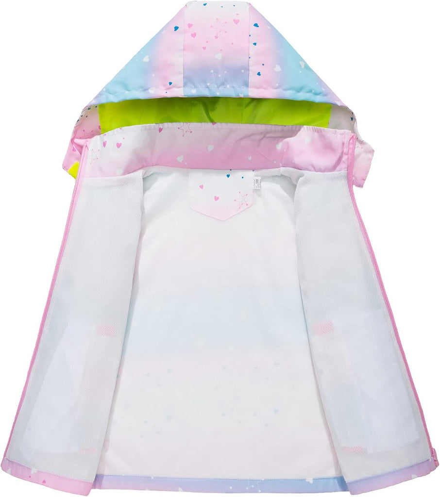 Toddler Boys Raincoat Waterproof,Lightweight Kids Rain Poncho Jacket Windbreaker Outwear Coat