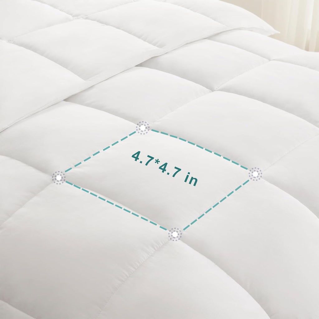 Queen Duvet Insert Comforter,100% Cotton Shell