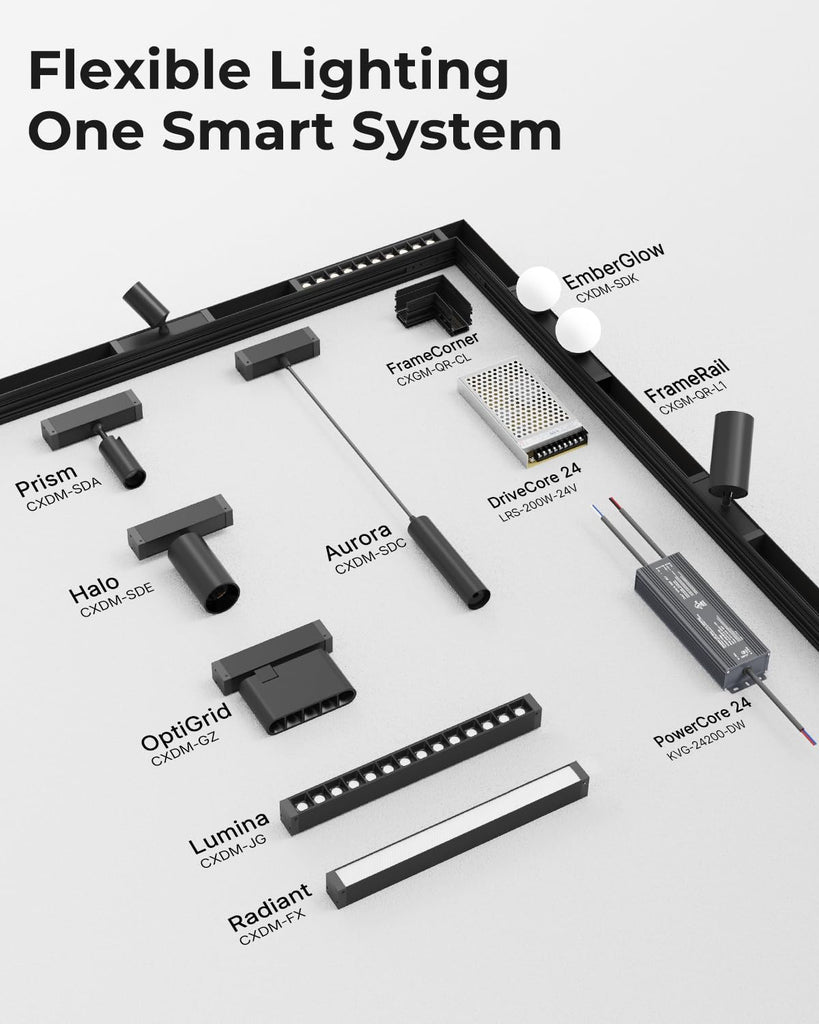 Recessed Magnetic Track Lighting Rails with ETL, 24V Aluminum Track
