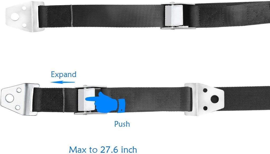 Heavy Duty Metal Anti Tip Straps - Adjustable Safety Furniture Wall Anchors for Baby Proofing Flat Screen TVs