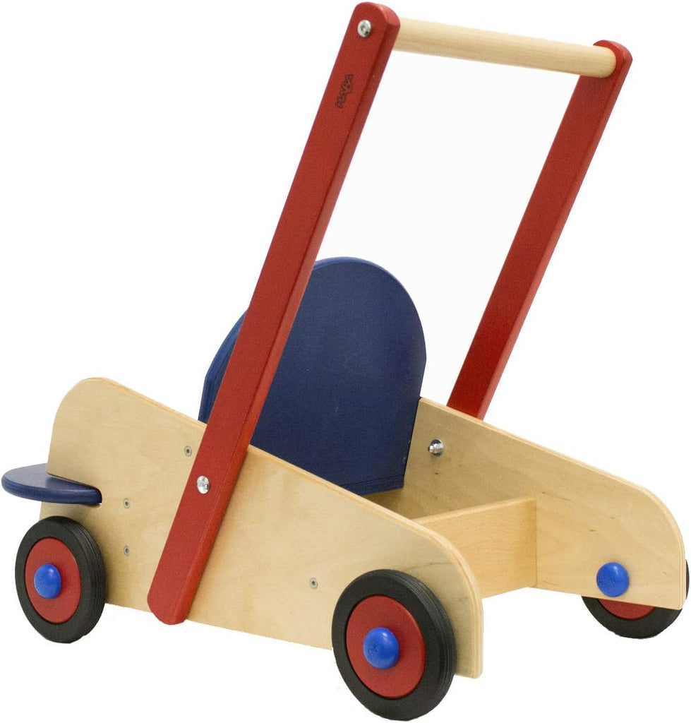 Walker Wagon - Wooden Baby Push Walker, Sit to Stand Walker for Baby Learning to Walk, Push Toys for Toddlers 1-3