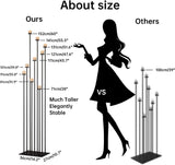 Floor Candelabra Tall 9 Arm Candle Holders, 60" Black Metal Candlestick for Pillar Tealight Candles