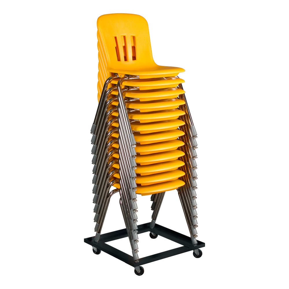 Commercial Furniture Heavy Duty Stack Chair Dolly, Black