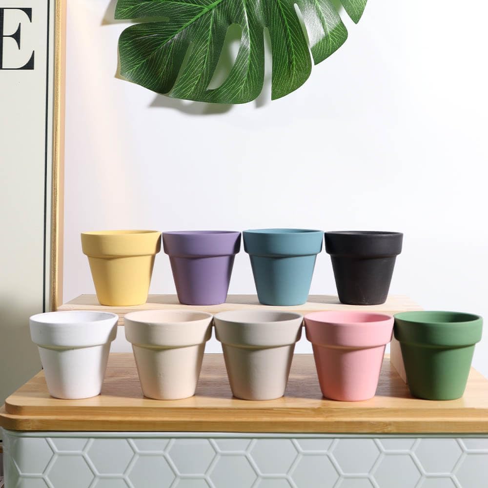 48 Pcs 2" Tiny Terracotta Pots with Drainage, Pink Clay Pot