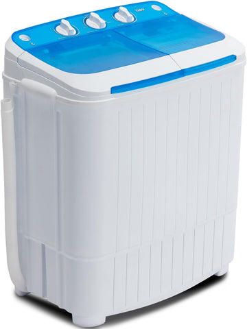 17.6Ibs Portable Washing Machine, Compact Washer Machine, Mini Washing Machine, Twin Tub Washer and Spiner