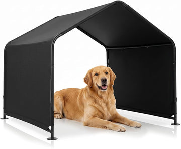 Outdoor Dog Shade Shelter with Waterproof Canopy, 4.2'x3.9'x3.5'