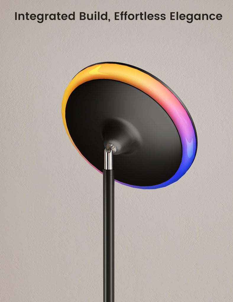 LED Torchiere Floor Lamp with RGB Ambient Light, 42W 3700LM Bright Dimmable Sky Lamp