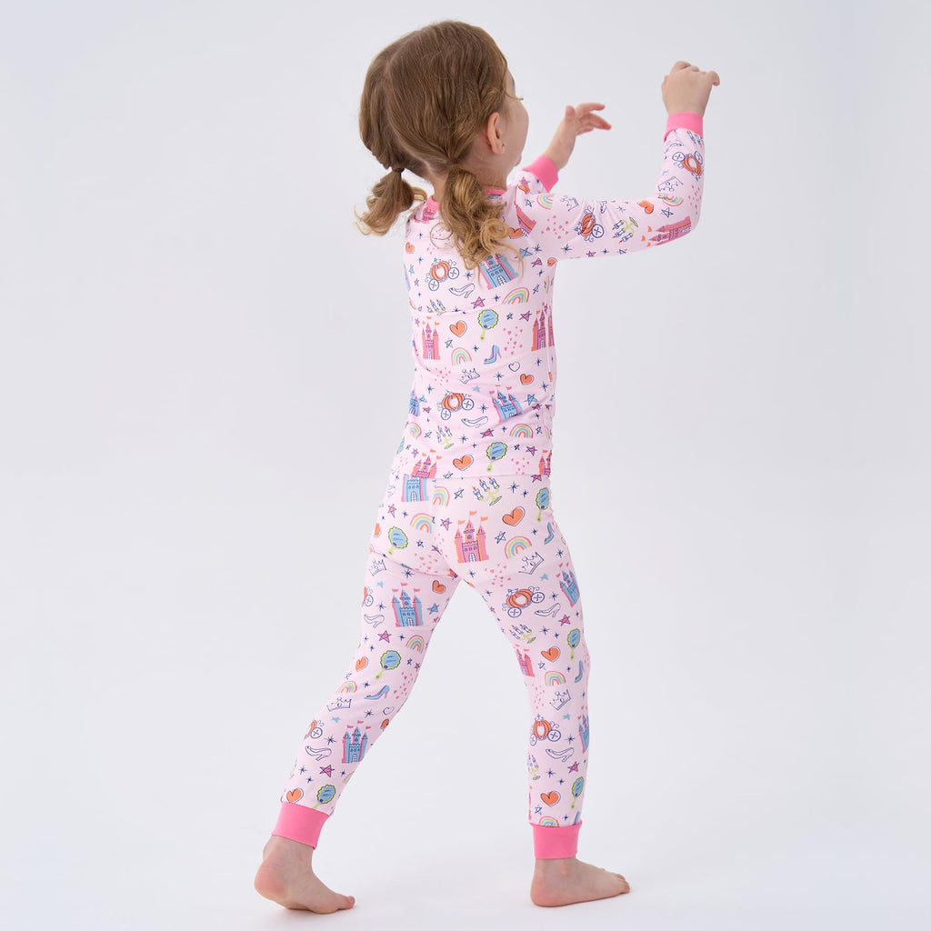Toddler Viscose from Bamboo Pajamas Set Girls Pjs Castle