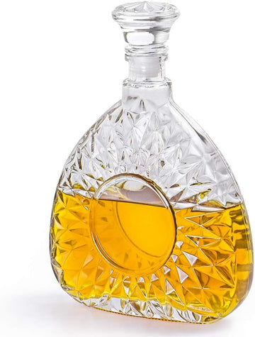 Liquor Decanter, Glass Decanter with Airtight Stopper, Decanter Bottle for Whiskey, Brandy, Scotch, Bourbon