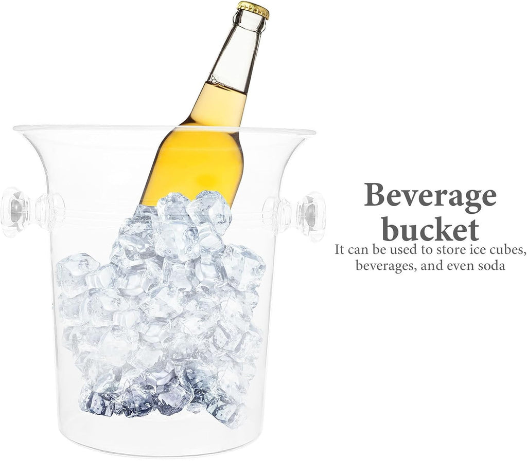 Ice Bucket Acrylic with Handles for Bars and Nightclubs