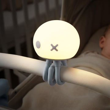 Jellyfish Rechargeable Night Light for Kids Baby Nursery | Special Funny Gifts Room Decor, Cute Lamp with Soft