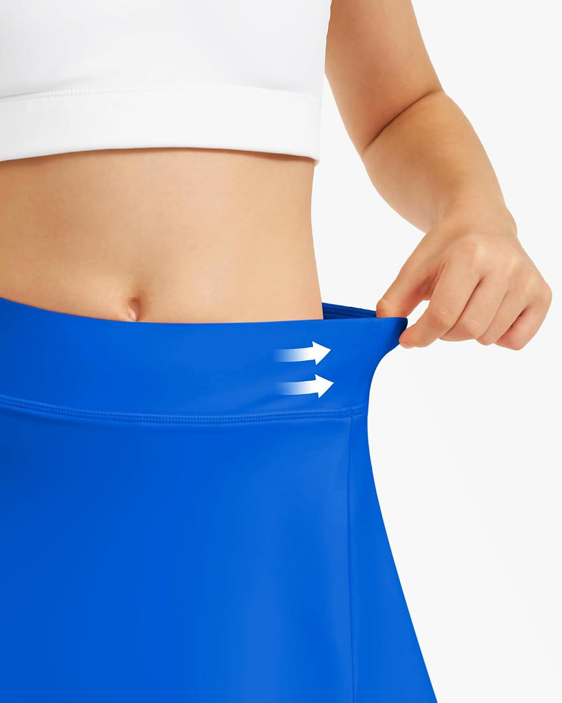 Girls A-Line Tennis Skort with Built-in Shorts for Sports Play