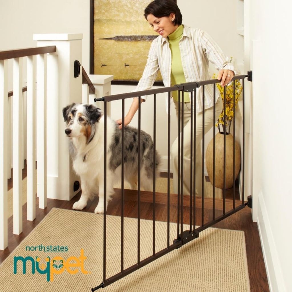 Windsor Walk Thru Pet Gate: 28.68" - 47.85" Wide Dog Gate. Hardware Mount, Dog Gates for The House, Cat Gate