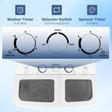 Portable Washing Machine, 20lbs Washer and Spinner Combo, Twin Tub 12lbs Wash & 8lbs Spin, Mini Compact Laundry
