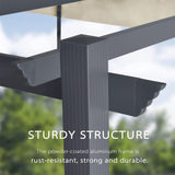 10' X 10' Outdoor Retractable Pergola with Sun Shade Canopy  - Image 6