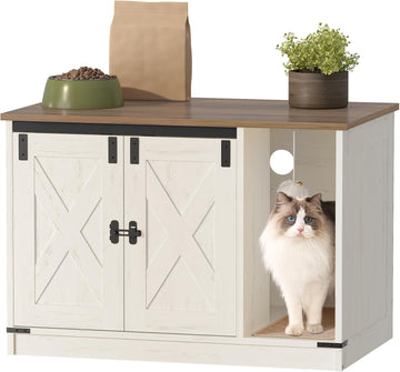 Cat Litter Box Enclosure, Hidden Litter Box Cabinet Furniture