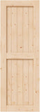 30in x 84in Sliding Barn Wood Door,Interior Doors,DIY Assemblely,Solid Natural Spruce Panelled Slab,