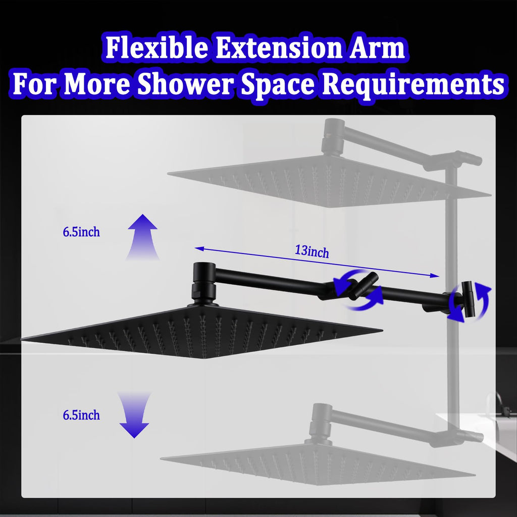 All Metal Rain Shower Head with Handheld Combo, 10 Inch Rainfall Shower Head, Stainless Steel Hand Wand, 3 Setting