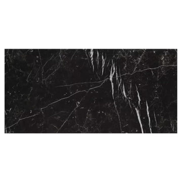 12x24 Nero Marquina Black with White Porcelain Floor and Wall Tile , Backsplash, Countertop, Bathroom, Fireplace
