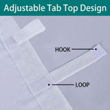 Burlap Linen Look Outdoor Curtain for Patio - 2 Panels Water - Image 4