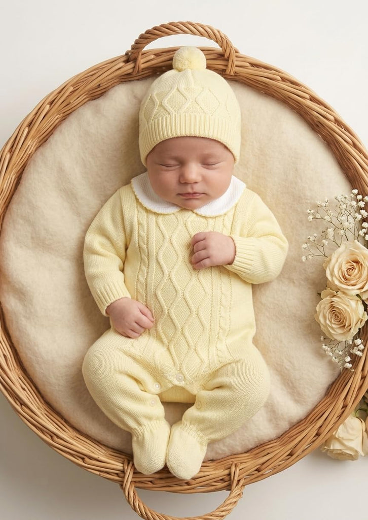Layette Newborn Cloth Set, Knit Coming Home Infant Knit Outfit 2 piece